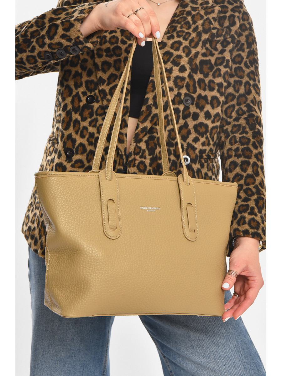 Сумка жіноча з екошкіри оливкового кольору 8168 213218C