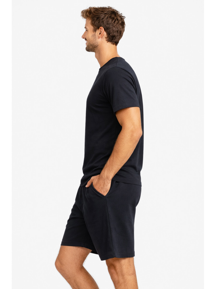 Костюм мужской шорты и футболка темно-синего цвета 213221C