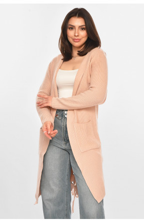 Кардиган жіночий однотонний пудрового кольору PM8633 213223C