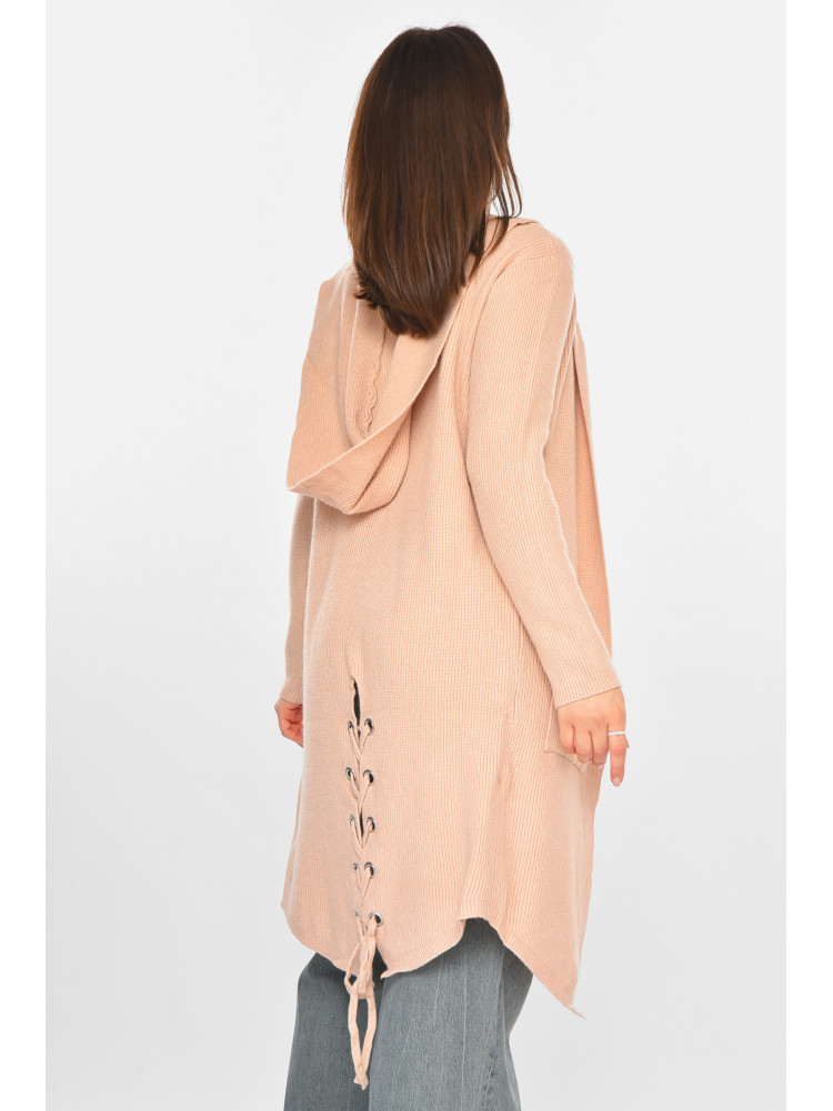 Кардиган женский однотонный пудрового цвета PM8633 213223C