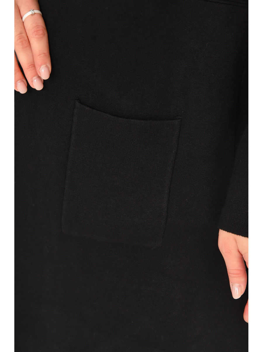 Кардиган женский однотонный черного цвета PM9057 213233C