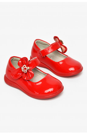Туфли детские для девочки красного цвета М43-1 213235C