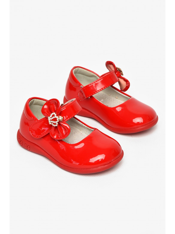 Туфли детские для девочки красного цвета М43-1 213235C