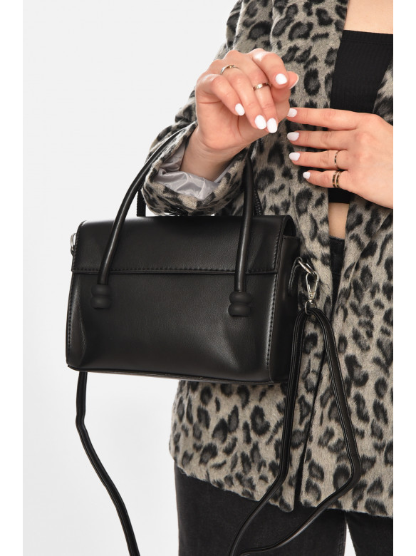 Сумка женская из экокожи черного цвета 0916-2 213238C