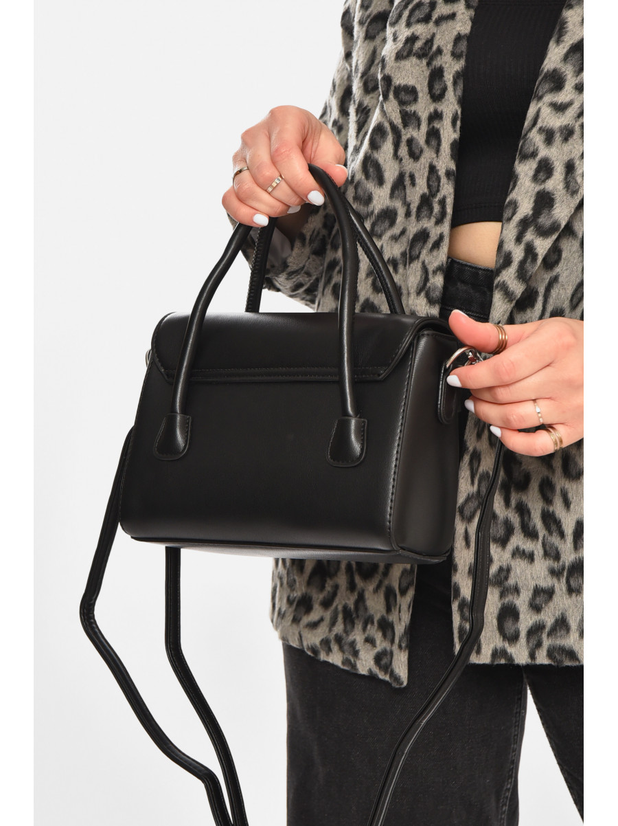 Сумка женская из экокожи черного цвета 0916-2 213238C