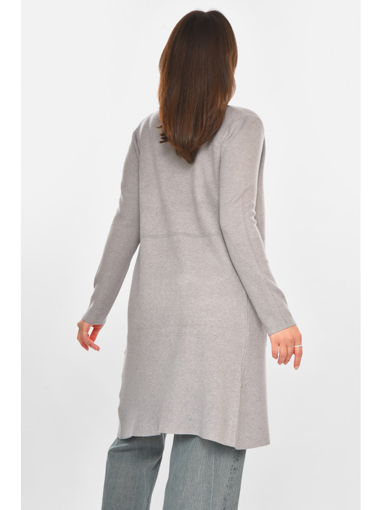 Кардиган женский однотонный серого цвета PM9057 213239C