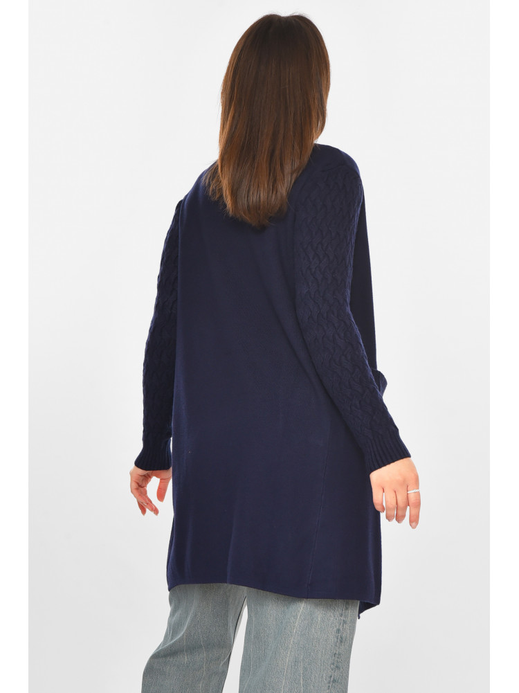 Кардиган женский однотонный тёмно-синего цвета PM9264 213240C
