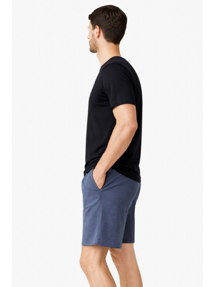 Костюм мужской шорты и футболка черного цвета 213241C