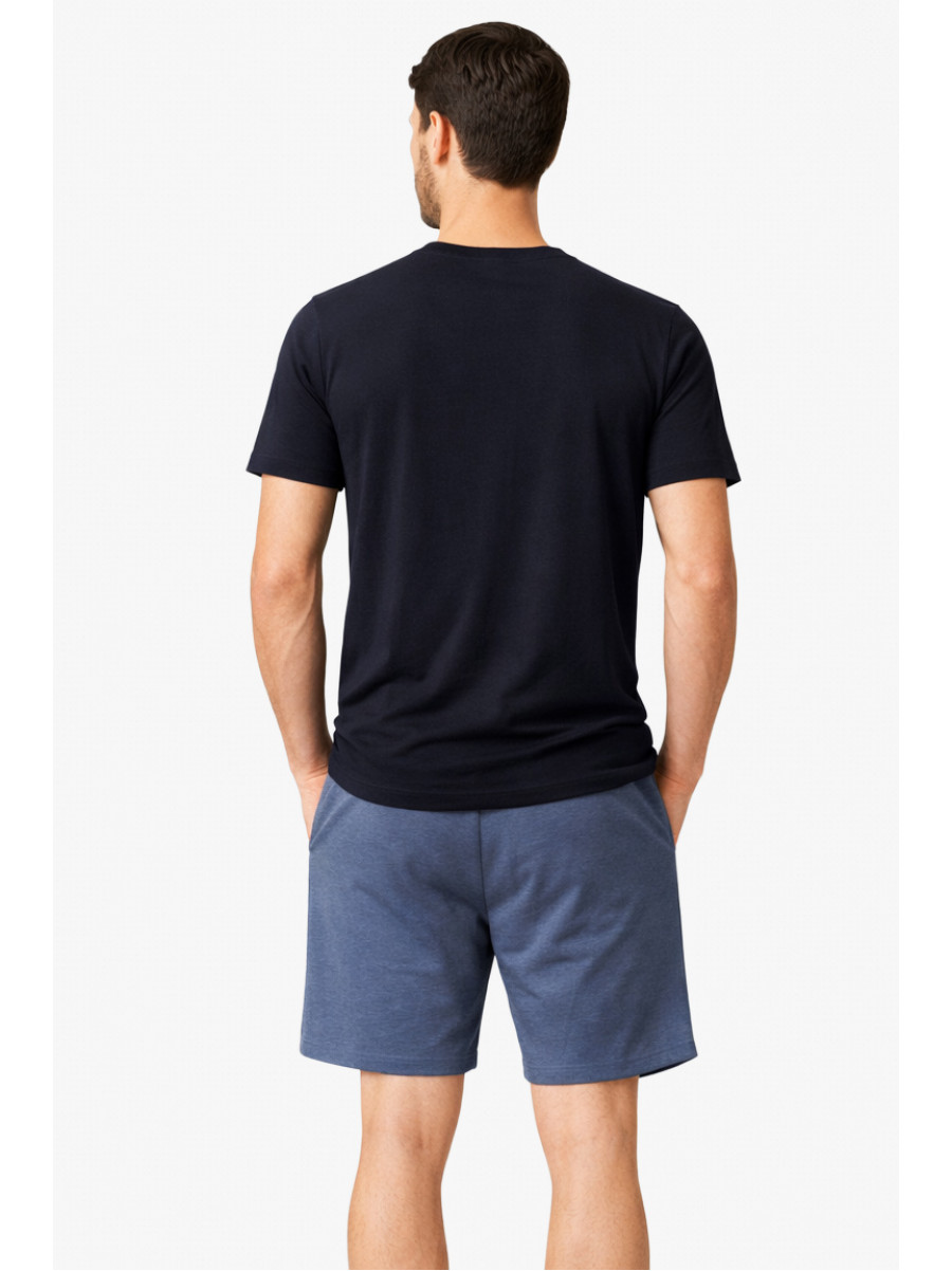 Костюм мужской шорты и футболка черного цвета 213241C