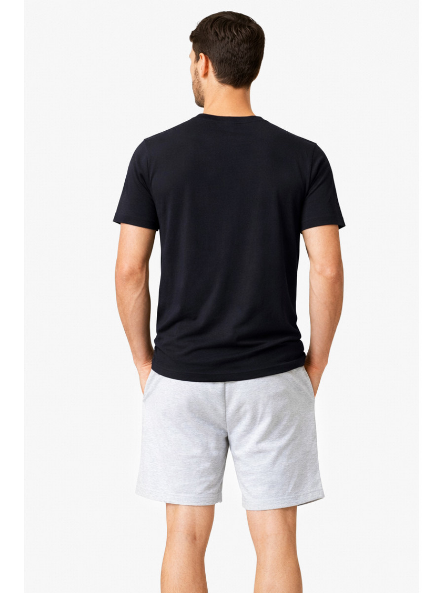 Костюм мужской шорты и футболка черного цвета 213242C