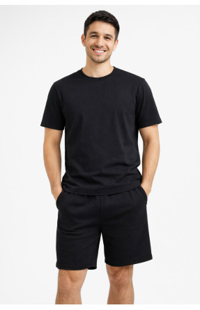 Костюм мужской шорты и футболка темно-синего цвета 213243C