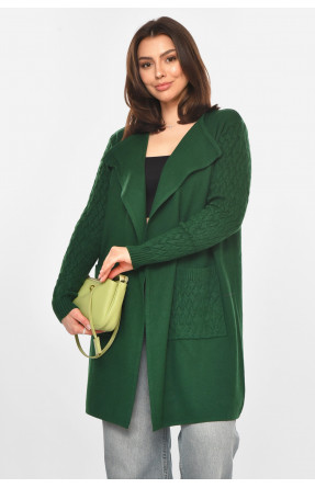 Кардиган женский однотонный зеленого цвета PM9264 213244C