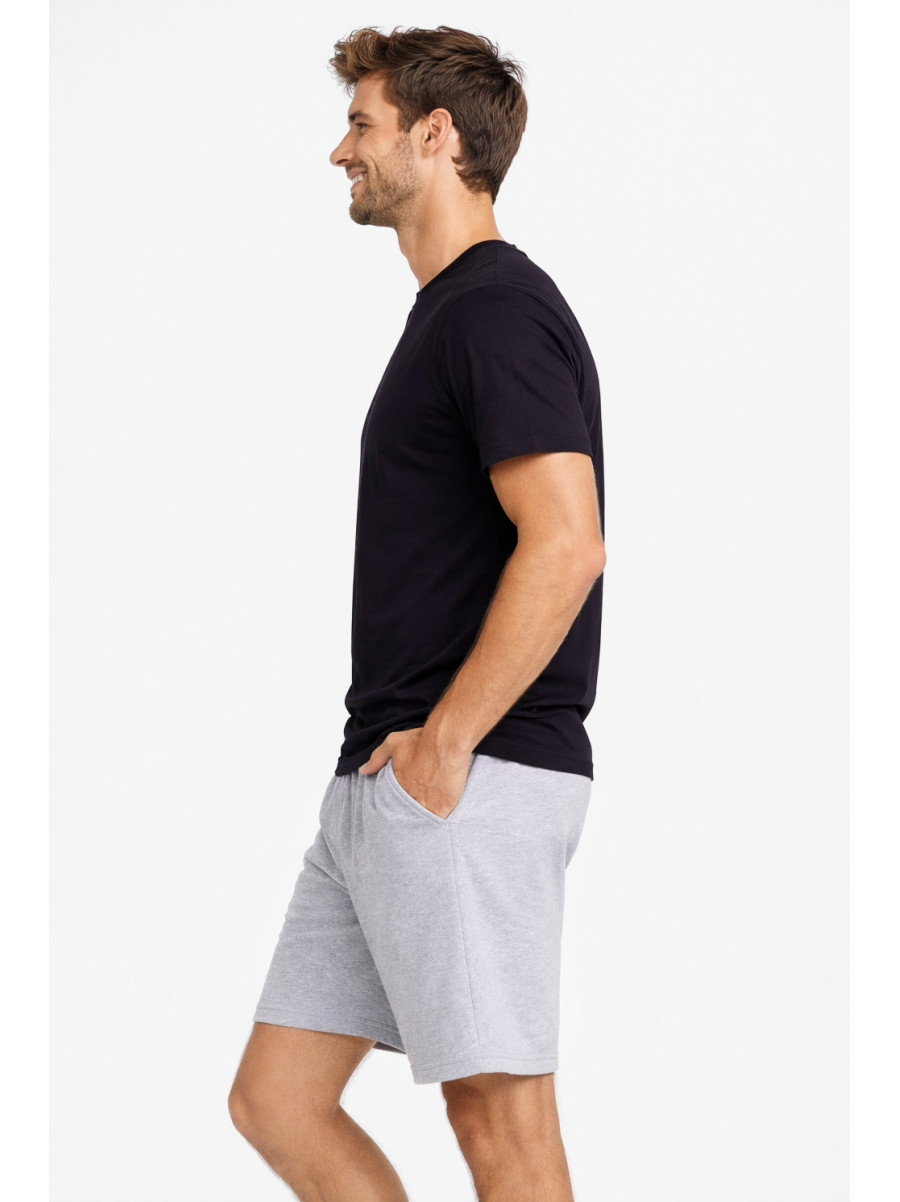 Костюм мужской шорты и футболка темно-синего цвета 213245C