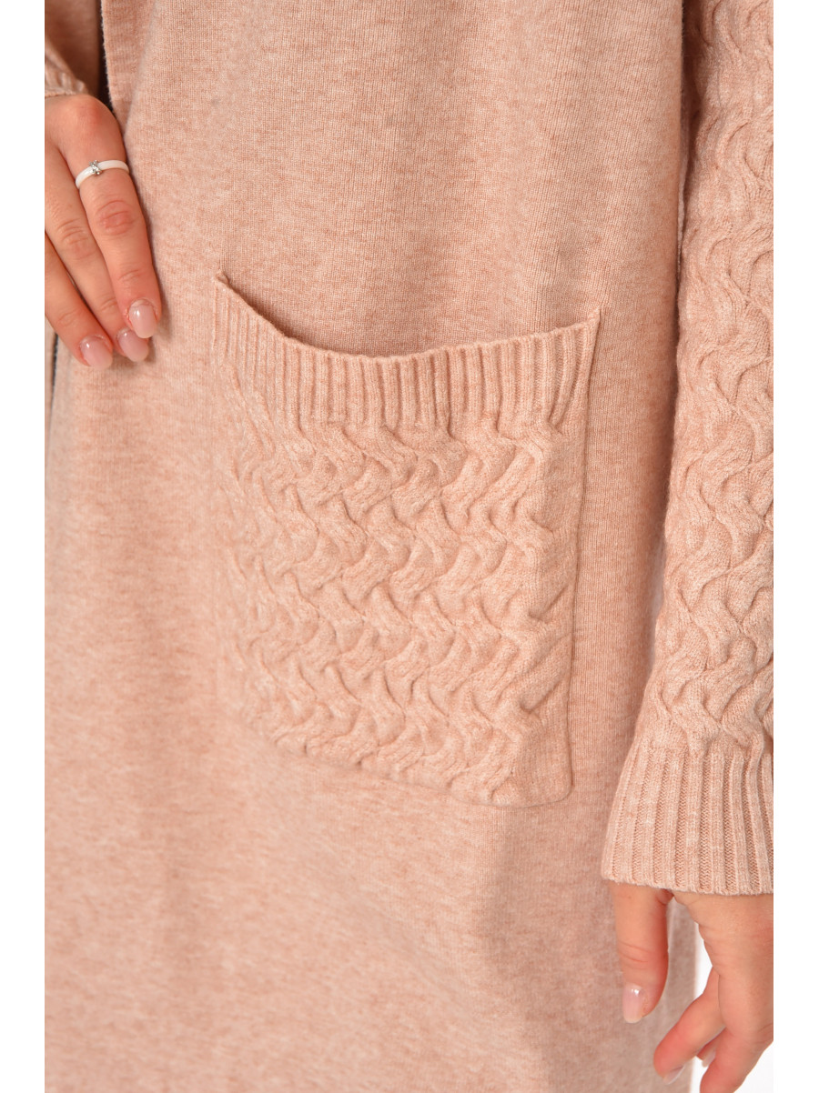 Кардиган женский однотонный светло-розового цвета PM9264 213247C