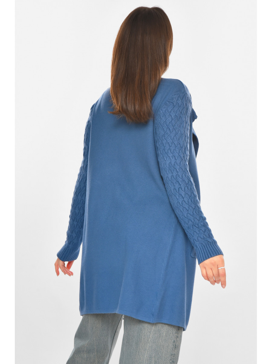 Кардиган женский однотонный тёмно-синего цвета PM9264 213250C