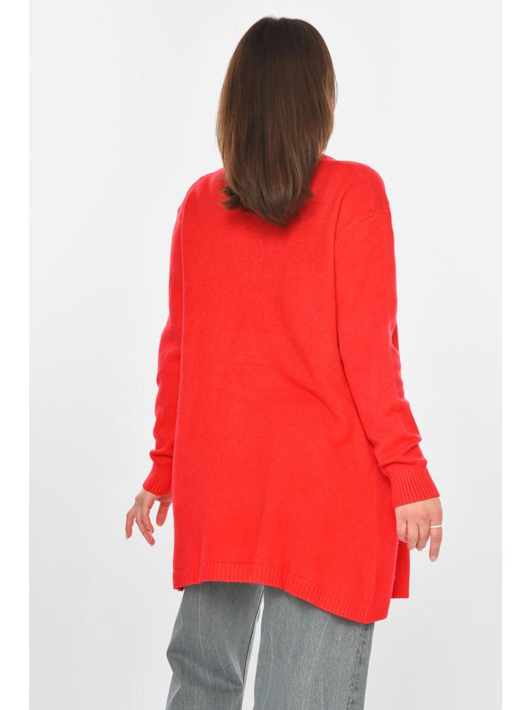 Кардиган жіночий однотонний червоного кольору G645 213253C