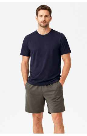 Костюм мужской шорты и футболка темно-синего цвета 213255C