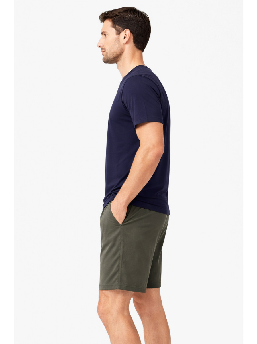 Костюм мужской шорты и футболка темно-синего цвета 213255C