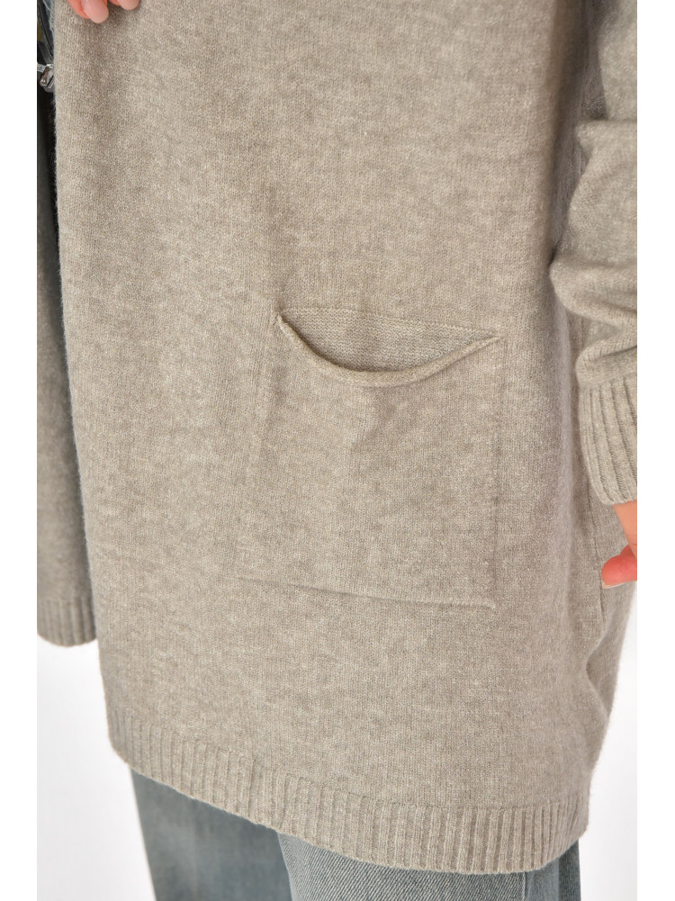 Кардиган женский однотонный тёмно-серого цвета G645 213257C