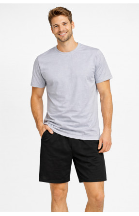 Костюм мужской шорты и футболка серого цвета 213258C