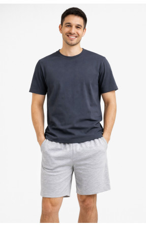 Костюм мужской шорты и футболка темно-серого цвета 213259C