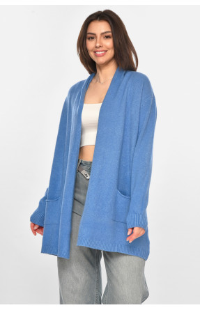 Кардиган жіночий однотонний синього кольору G645 213260C