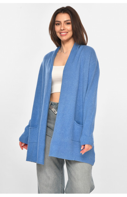 Кардиган женский однотонный синего цвета G645 213260C