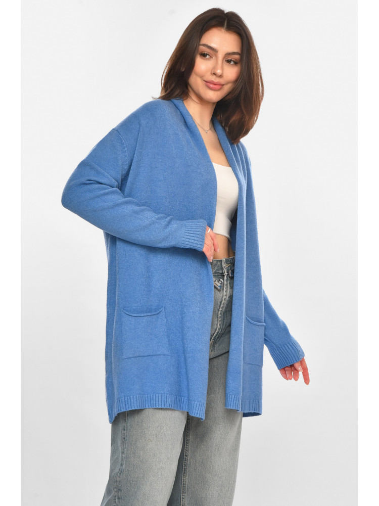 Кардиган женский однотонный синего цвета G645 213260C