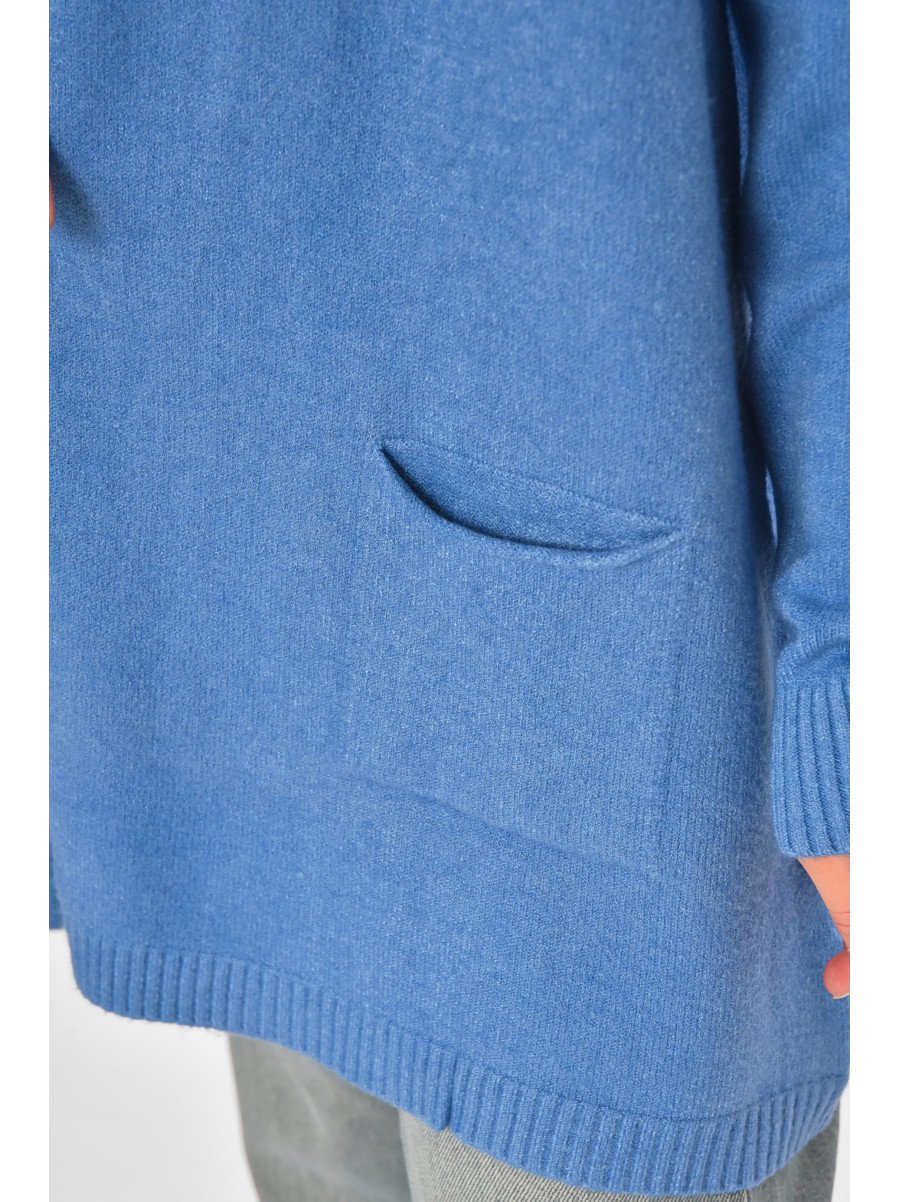 Кардиган женский однотонный синего цвета G645 213260C