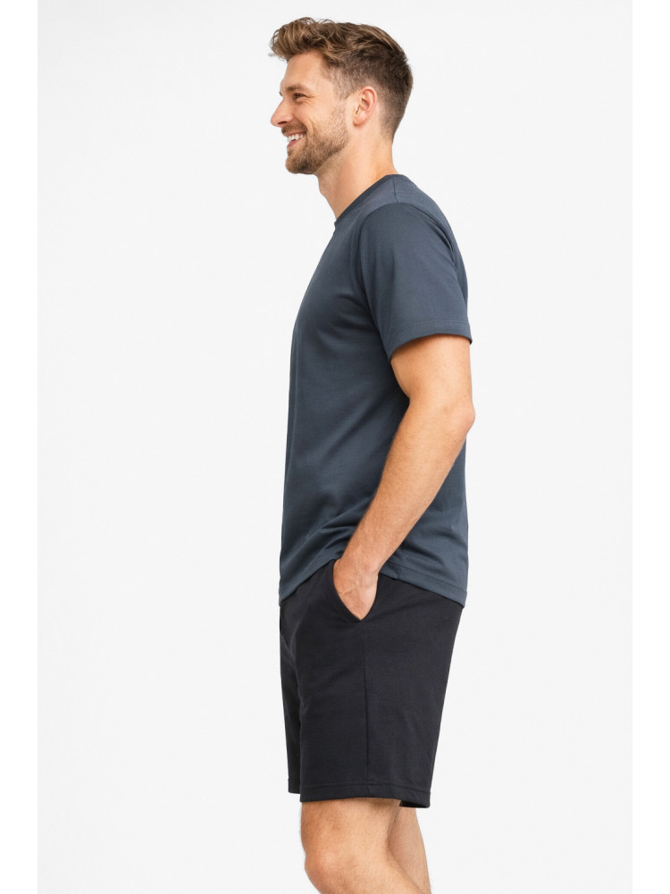 Костюм мужской шорты и футболка темно-серого цвета 213261C