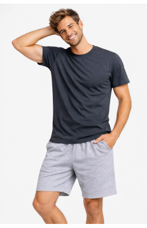 Костюм мужской шорты и футболка темно-серого цвета 213262C
