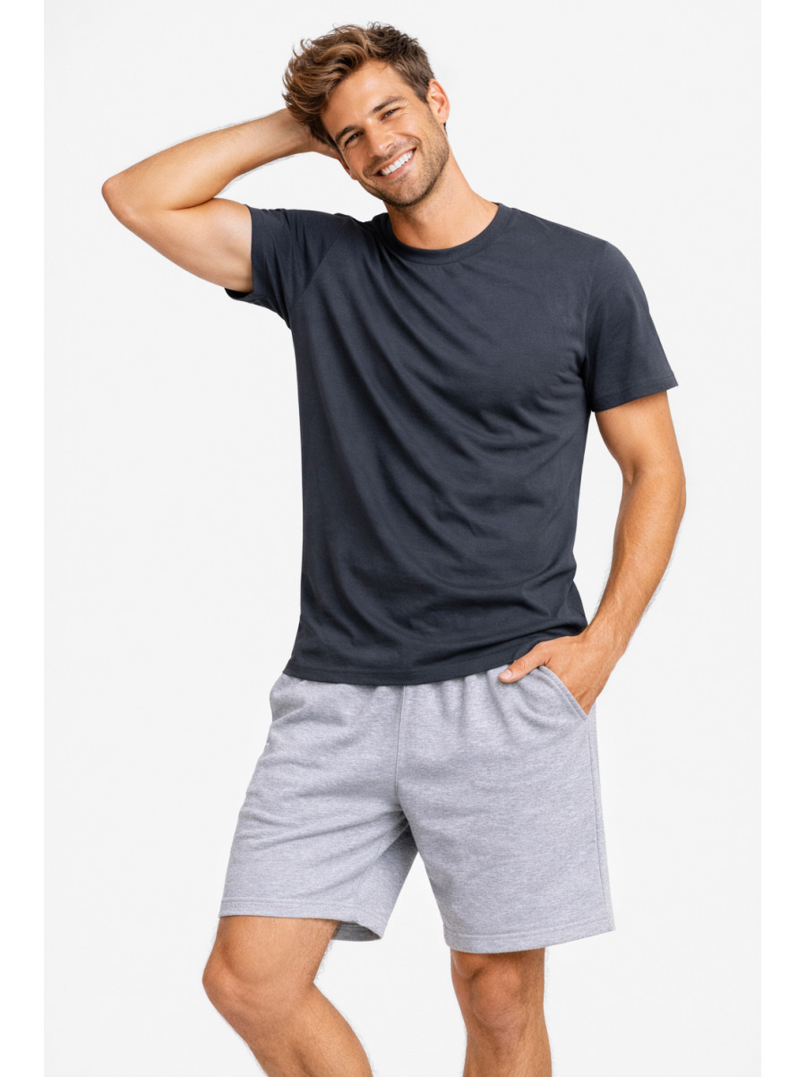 Костюм мужской шорты и футболка темно-серого цвета 213262C