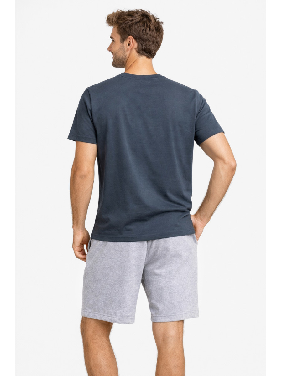 Костюм мужской шорты и футболка темно-серого цвета 213262C