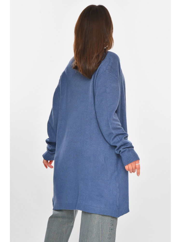 Кардиган женский однотонный тёмно-синего цвета G645 213263C