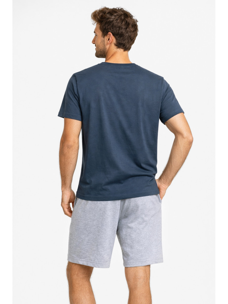 Костюм мужской шорты и футболка темно-серого цвета 213264C