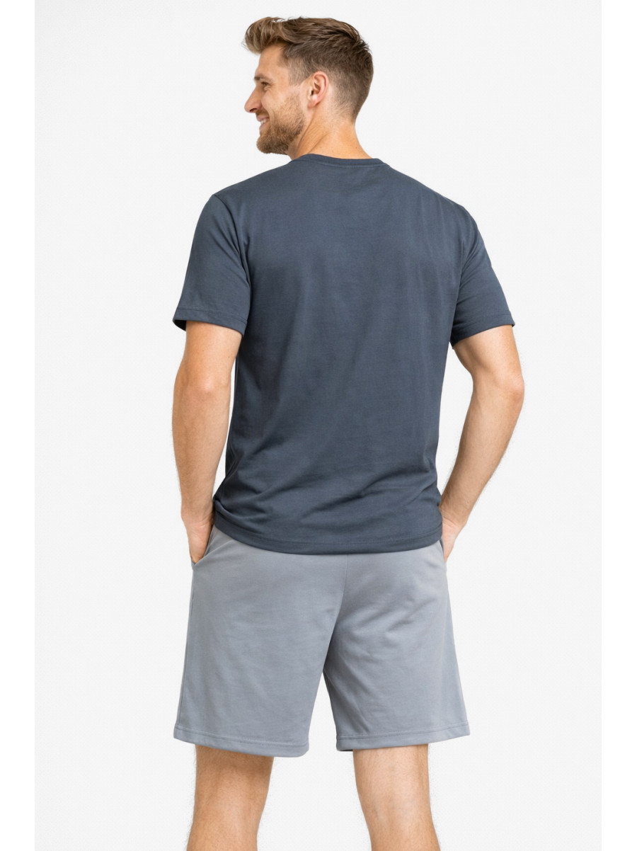 Костюм мужской шорты и футболка темно-серого цвета 213265C