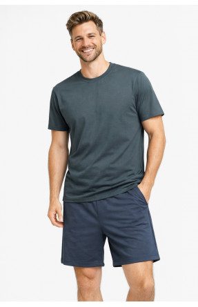 Костюм мужской шорты и футболка темно-серого цвета 213266C