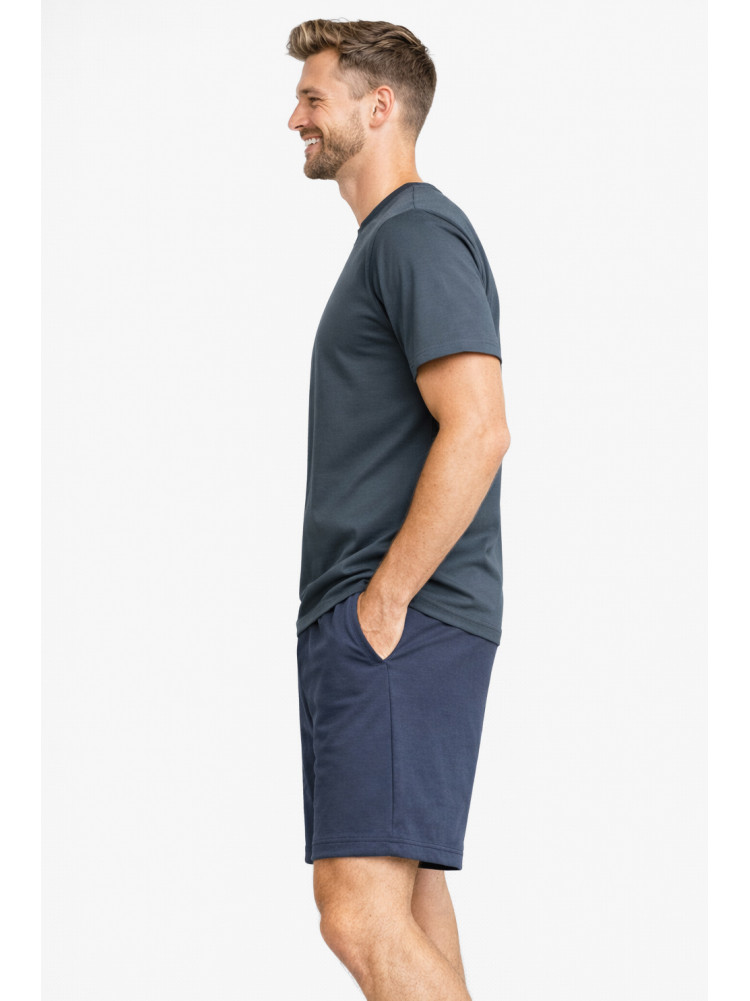 Костюм мужской шорты и футболка темно-серого цвета 213266C