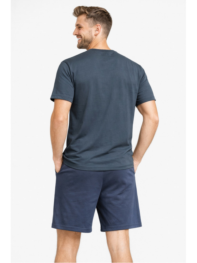 Костюм мужской шорты и футболка темно-серого цвета 213266C