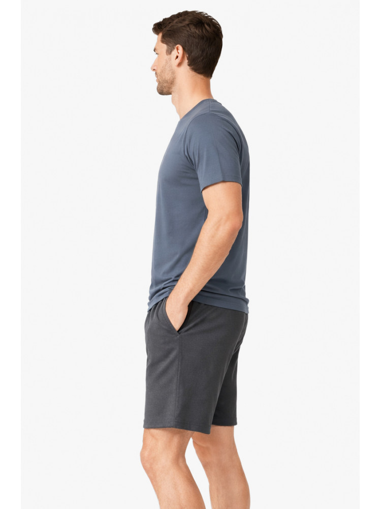 Костюм мужской шорты и футболка темно-серого цвета 213268C
