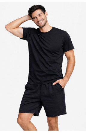 Костюм мужской шорты и футболка темно-синего цвета 213269C