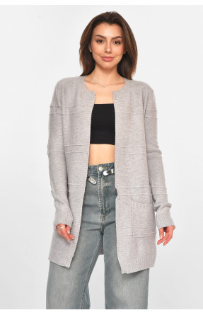 Кардиган женский однотонный серого цвета PM8626 213271C