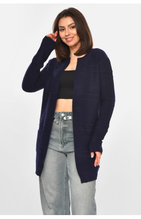 Кардиган жіночий однотонний темно-синього кольору PM8626 213273C