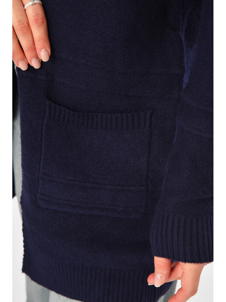 Кардиган жіночий однотонний темно-синього кольору PM8626 213273C