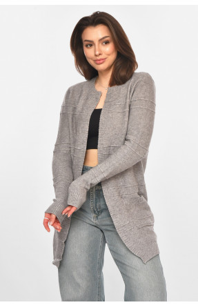 Кардиган женский однотонный серого цвета PM8626 213275C