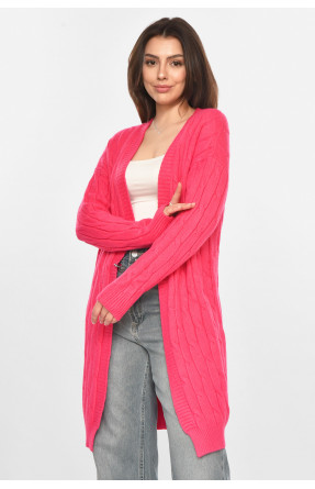 Кардиган женский однотонный розового цвета PM9244 213279C