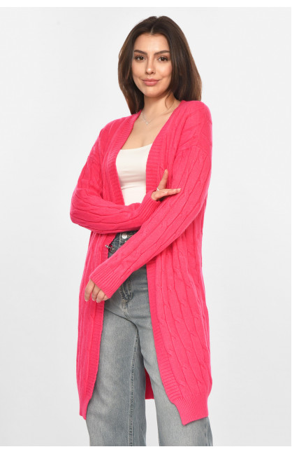 Кардиган женский однотонный розового цвета PM9244 213279C