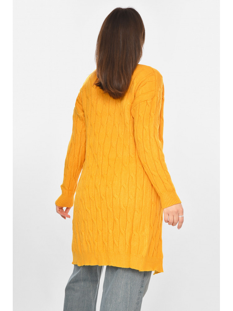 Кардиган женский однотонный горчичного цвета PM9244 213285C