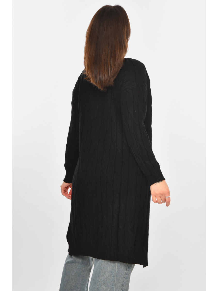 Кардиган жіночий однотонний чорного кольору PM9244 213288C