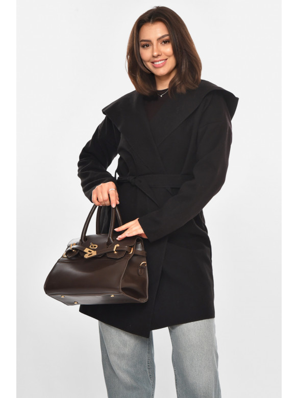 Кардиган жіночий однотонний чорного кольору 213290C